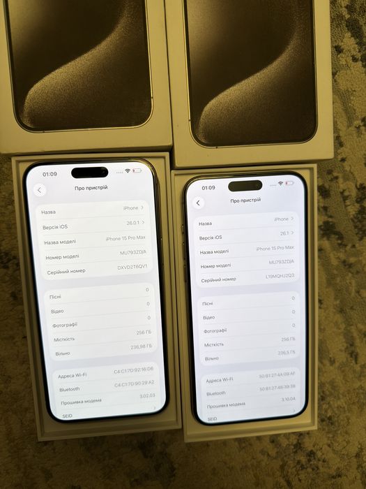 Iphone 15 Pro Max 256gb neverlock фіз сім