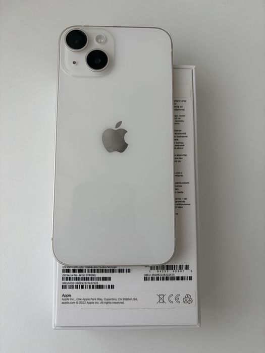 Iphone 14 128GB, biały, white, bateria 99%