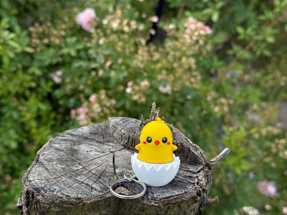 Kurczaczek w Jajku kliker 3D 3w1 – figurka, brelok i clicker antystresowy, gadżet