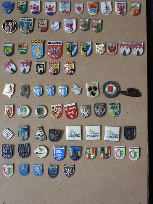 Przypinki - herby polskich miast i gmin. Wymiana Aktualizacja 07.04