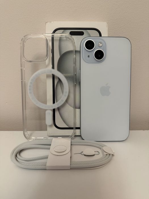 Iphone 15 niebieski 128gb kondycja 100%