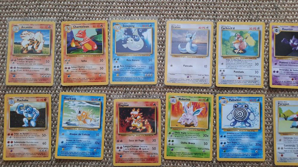 Cartas Pokémon Base Set WOTC - Português Mint / Near Mint - Comuns & Incomuns