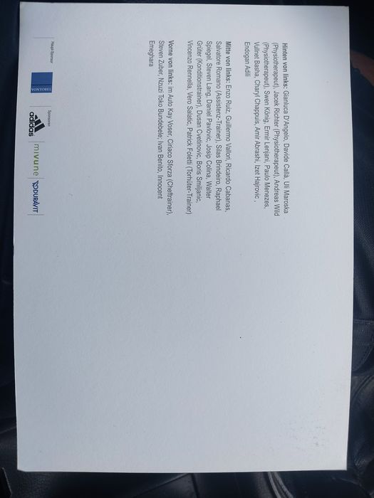 Postal do plantel do Grasshopper da Suíça