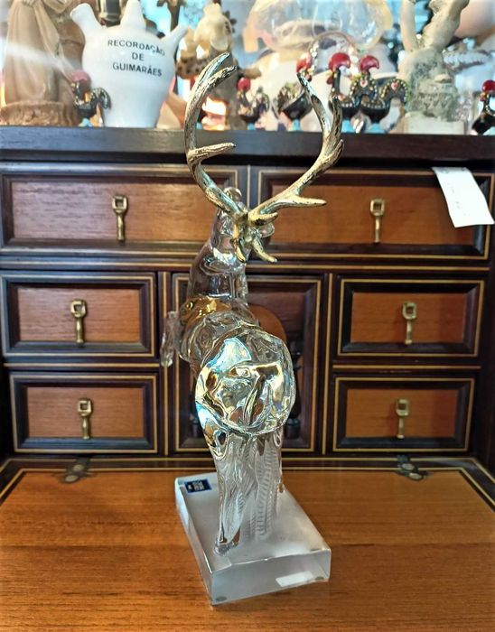 Figura Veado Cristal Sévres