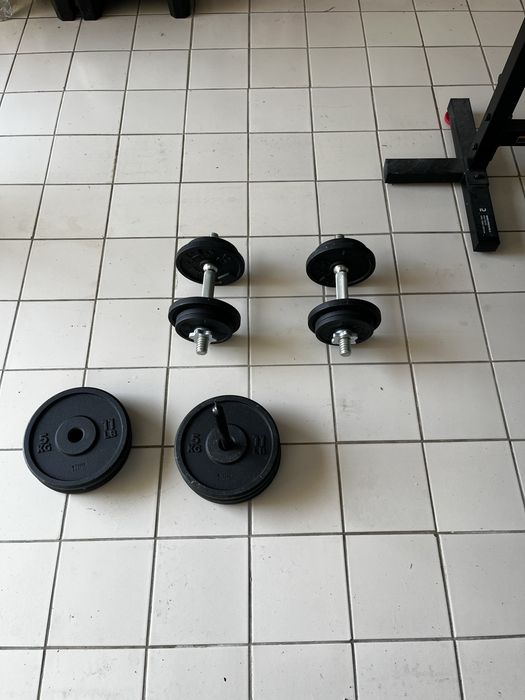 Banco musculacao com pesos e sitema de roldana para pulley