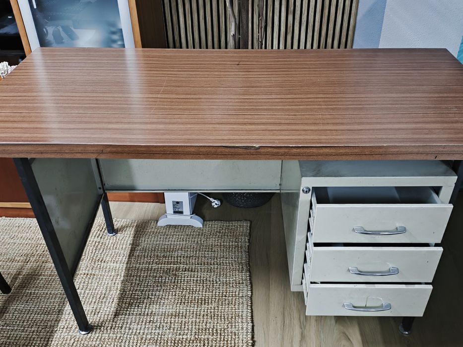 Secretária de Escritório Robusta c/ Gavetas Metálicas