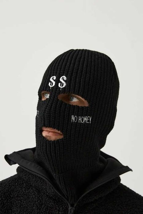 Балаклава шапка маска флисовая в рубчик мужская женская Venom