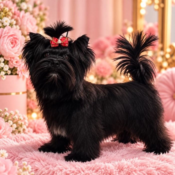 Suzette 5 miesięczna suczka york black czarna