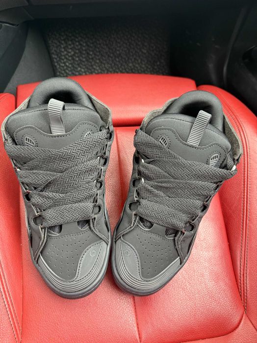 (БЕЗ ПЕРЕДОПЛАТИ) Lanvin Curb Sneakers Black ланвін керб чорні