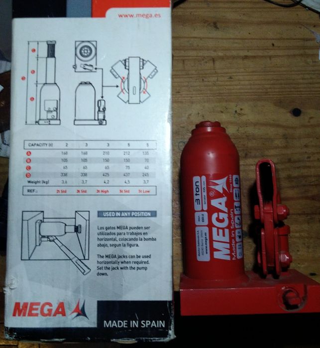 Macaco hidráulico Mega 3 Tn