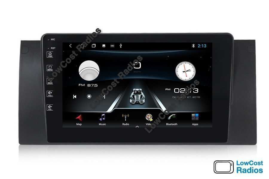 Rádio GPS ANDROID 15 — BMW E39 e E53 (Série 5 e X5) Wifi - 9 Polegadas | CARPLAY • ANDROID AUTO
