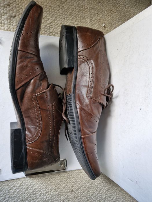 Męskie buty wizytowe Gregor 43 skóra brąz