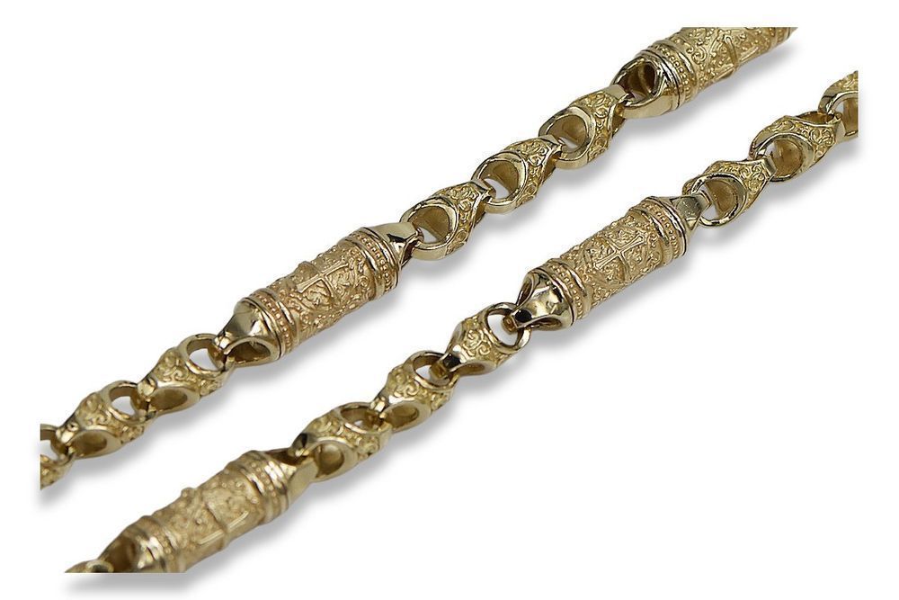 Złoty łańcuszek 14k Królewski Gotycki cc057y 14k żółte złoto 15mm P