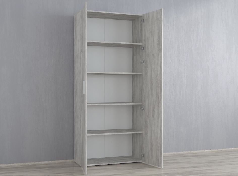 Шафа Пенал для одягу з поличками Шкаф для одежды с полками в спальню