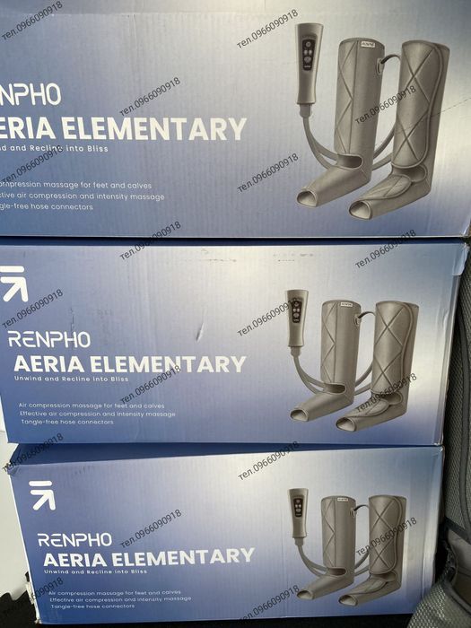 Повітряно компресійний масажер для ніг, лімфодренажний, пресотерапія