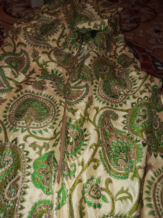 Sukienka 80 90 stara PRL lata 60 70 barok indyjska perska paisley