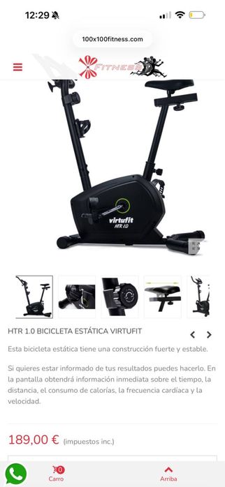 bicicleta estática para uso doméstico