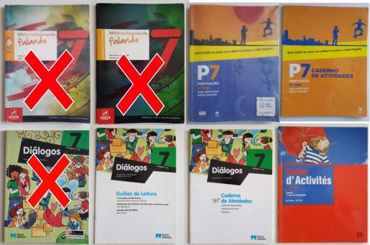 Manuais e Cadernos Atividades 7 ano Várias Editoras