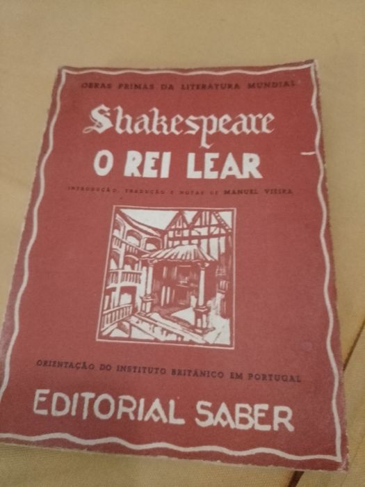 O rei Lear-Shakespeare-1905-Traduçao do .Dr Domingos .Ramos-1 ediçao 13E- Lapis antigo-3E Desde 3E
