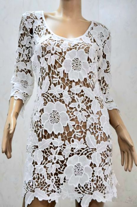 Пляжна сукня мереживна пеньюар