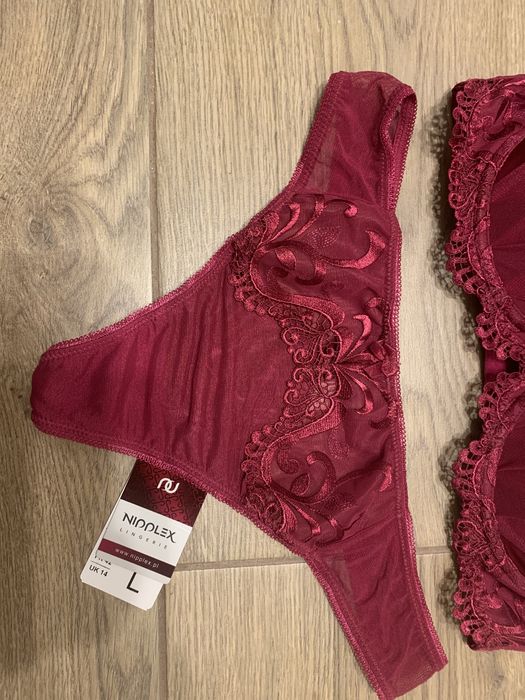 Komplet bieliźniany RAMONA 75C, L bordowy