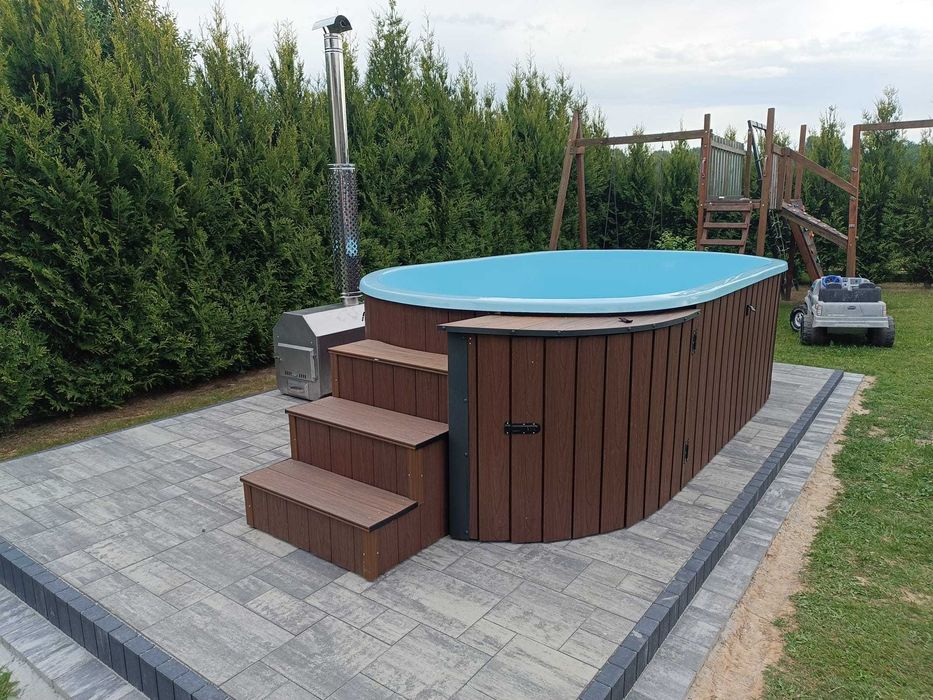 Basen Wolnostojący LAVA Pool, pełne wyposażenie Balia Jacuzzi Dostępne