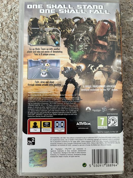 Gra Psp Transformers Revenge of the Fallen