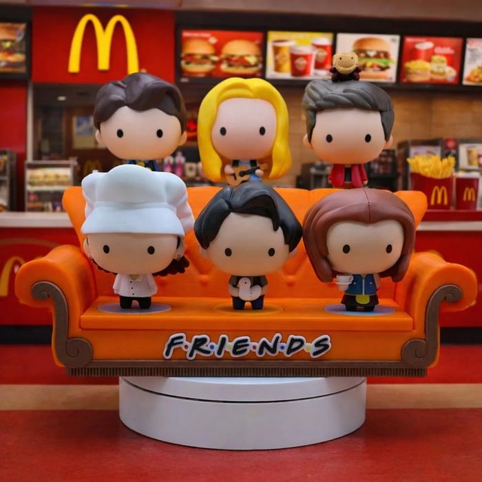 Stojak Kanapa Friends na figurki McDonald's Kolekcjonerski Stand Półka