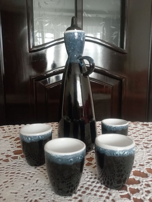 Кераміка Опішня,сервіз ,блюдця,кришки.