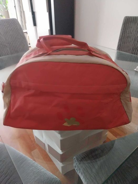 Sacos de viagem, fato de neve e lenço antigo