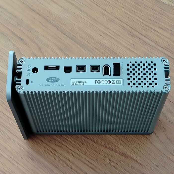 LACIE d2 Quadra 2TB HDD Disco Rigido Externo design by Neil Poulton, FW800 FW400 USB 2.0