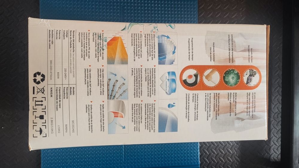 Secador de roupa portátil, funciona também como aquecedor. Usado mas em bom estado.