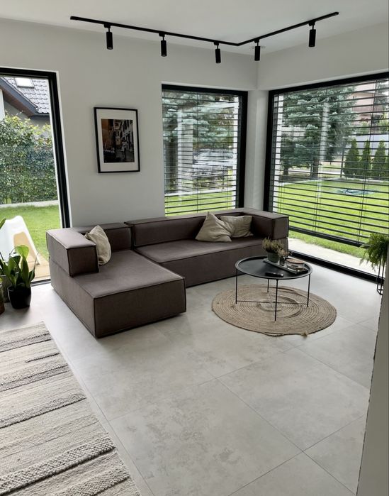 Sofa szezlong Absynth NOI jak Westwing Lennon  150 plus bok 90 szary