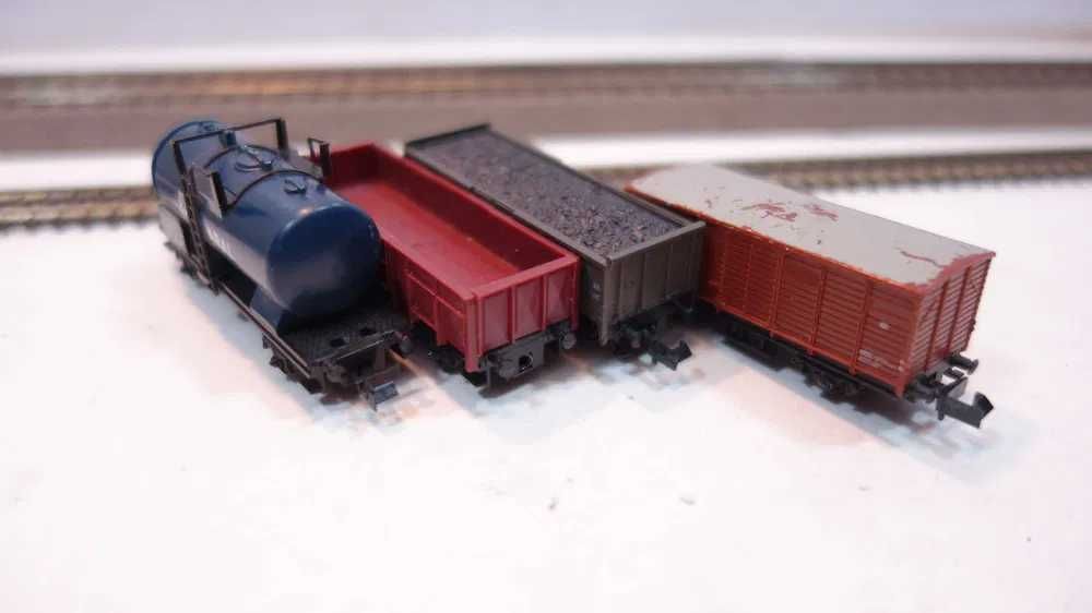 Zestaw 4szt wagon towarowy Lima Trix Fleichmann skala N /53