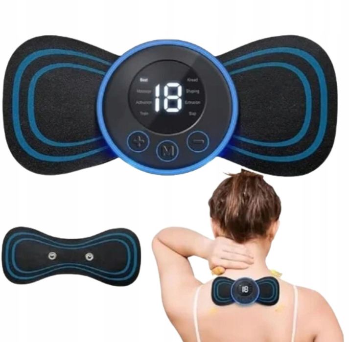 Mini Masażer EMS Elektrostymulator pomoże w bólu kręgosłupa, szyi kark