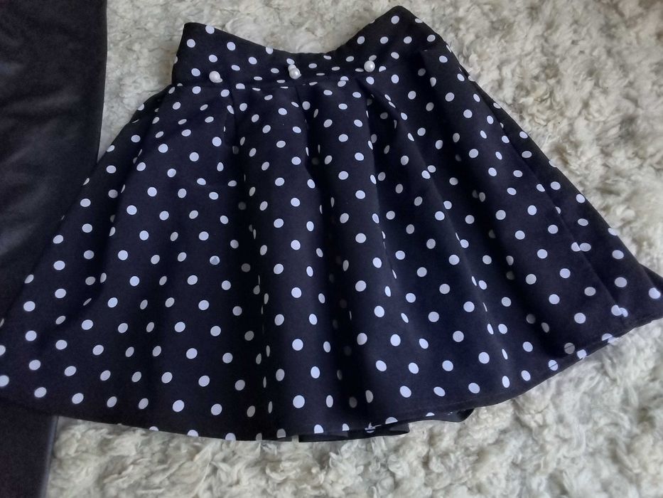 NOWE legginsy dziewczęce h&m spódniczka czarne 9-10 lat 140 cm