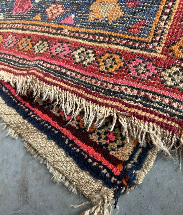 Piękny wełniany dywan chodnik vintage design lata 70 130x360 cm