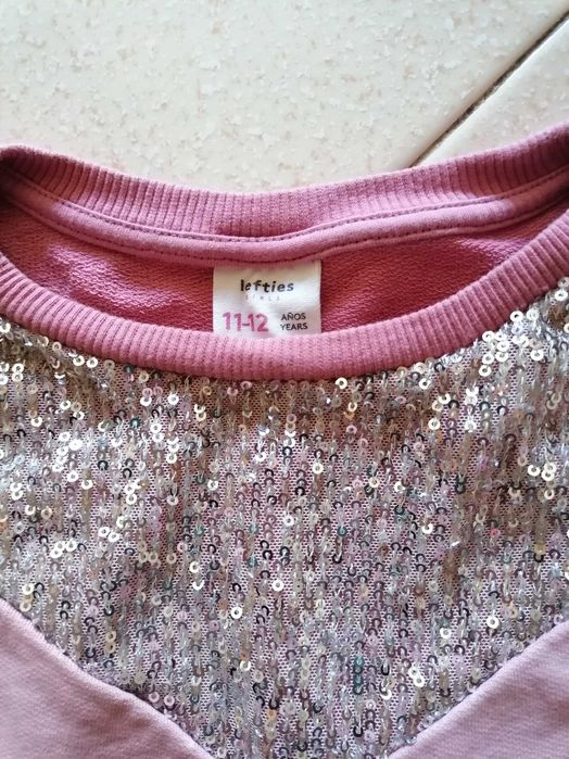 Sweat shirt/camisola fato de treino criança com lantejoulas 11-12 anos