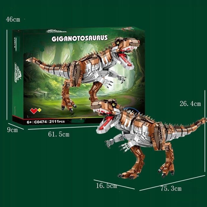 KLOCKI konstrukcyjne dinozaur Rex gigant 2111 el. zestaw