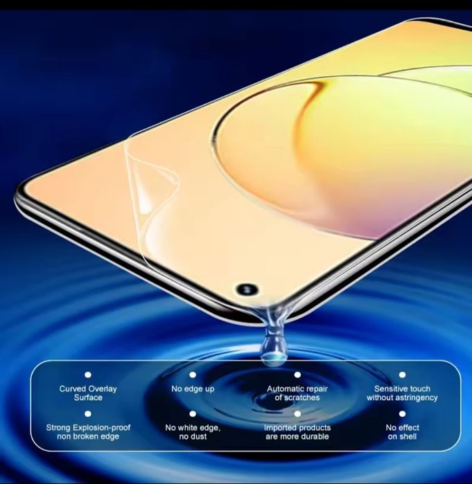 Гидрогелевая, защитная плёнка с олеофобным покрытием  Realme  X2 ,XT