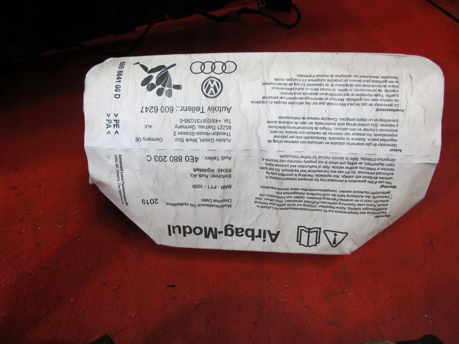 audi a8 d3 4e poduszki airbag deska konsola kokpit