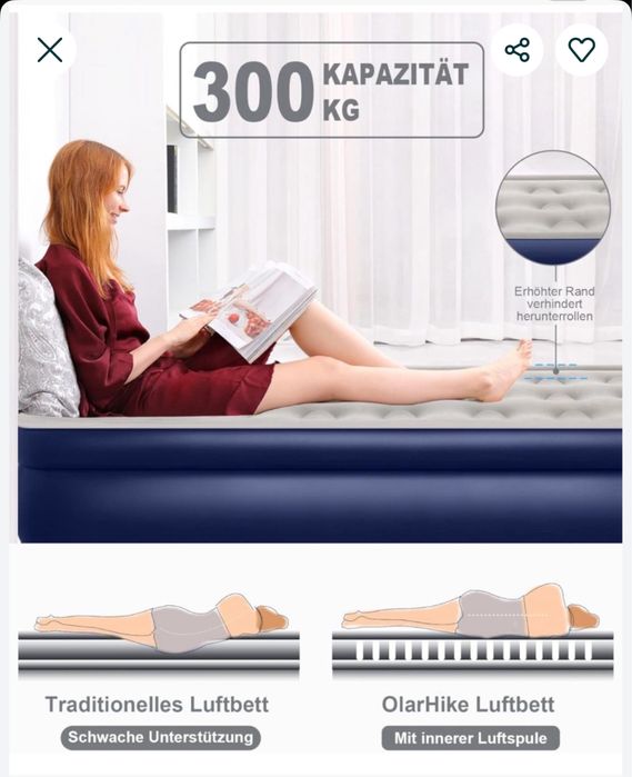 Samopompujący Dmuchany Materac Elektryczny 2 osobowy Queen Size