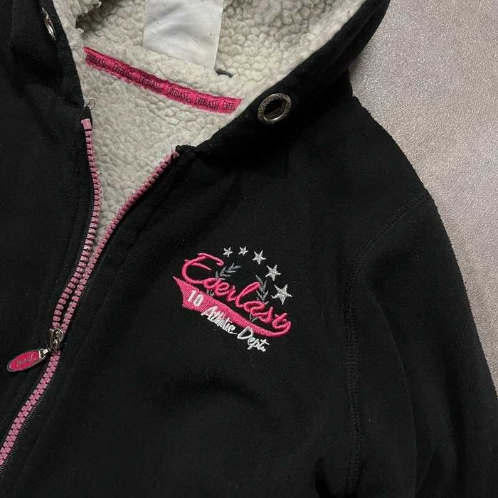 Vintage Bluza Everlast Zip Up Hoodie Sherpa Fleece Coquette Retro