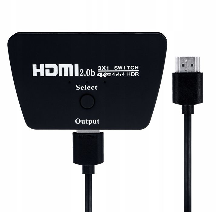 Switch  HDMI 3x1 Przełącznik UHD 4K HDCP 2.2 HDR