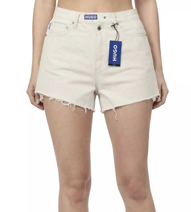 Damskie spodenki jeansowe Hugo Boss - Gimusa écru nowe oryg. rozm. W33