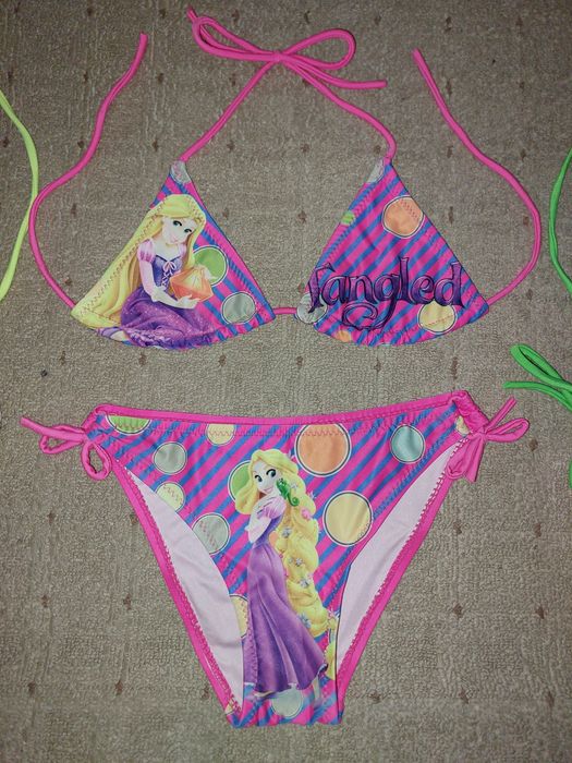 Детский купальник раздельный плавки лифчик на завязках девочка р.30,32