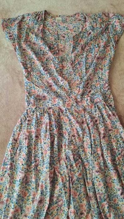 Костюм летний платье и юбка вискоза в цветочек