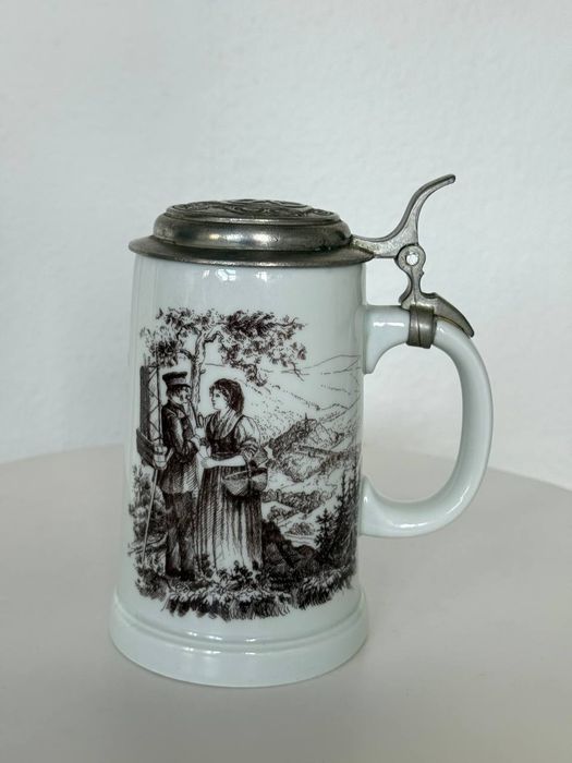 Пивний кухоль Lichte (ГДР), кришка echt ZINN (олово)