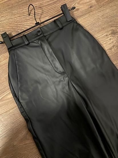 Шкіряні брюки на флісі