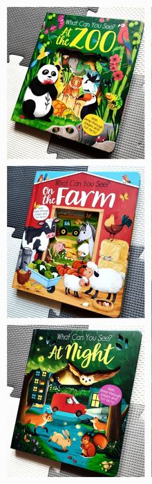 Zestaw What Can You See? 3 książki sensoryczne po angielsku